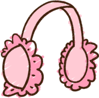 Ear Muffs Chalk Drawing png