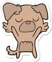 sticker of a cartoon dog png