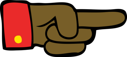 cartoon pointing hand png