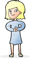 cartoon happy woman png