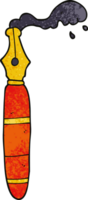 pluma de garabato de dibujos animados png