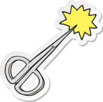 sticker of a cartoon nail scissors png