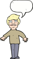 cartoon shocked man with speech bubble png