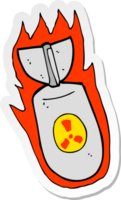 sticker of a cartoon atom bomb png