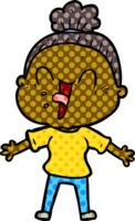 cartoon happy old woman png
