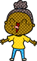 anciana feliz de dibujos animados png