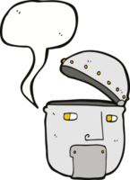 cartoon robot head with speech bubble png