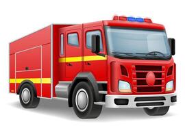 fire engine automobile car vehicle illustration isolated on white background vector