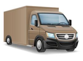 pequeño camión automóvil transporte para el transporte de bienes ilustración aislado en blanco antecedentes vector