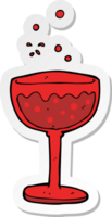 sticker van een sprankelende cartooncocktail png