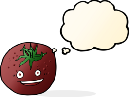 cartoon tomato with thought bubble png