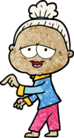 cartoon happy old lady png