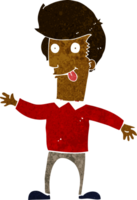 hombre de dibujos animados sacando la lengua png