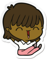 sticker of a cartoon woman png