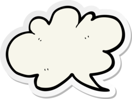 sticker of a cartoon cloud speech bubble png