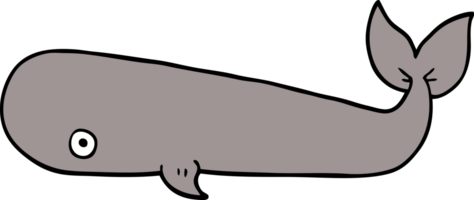 cartoon doodle whale png