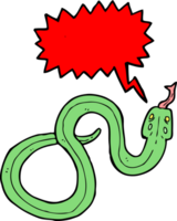 serpiente de dibujos animados con burbujas de discurso png