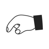 Hand gesture forefinger pointer icon vector