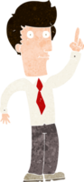 cartoon friendly man with idea png