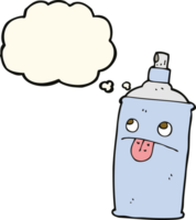 cartoon spray can with thought bubble png