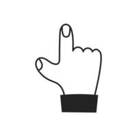Forefinger hand sign outline icon vector