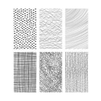 Hand drawn textures vertical backgrounds set vector