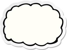 pegatina de un símbolo de nube de dibujos animados png