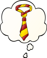 Karikatur Büro Krawatte mit habe gedacht Blase im glatt Gradient Stil png