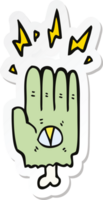 Aufkleber einer gespenstischen Halloween-Zombiehand png