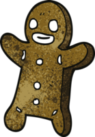 cartoon doodle gingerbread man png