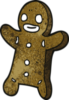 homem de gengibre doodle dos desenhos animados png