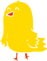 oiseau de dessin animé de style plat couleur png