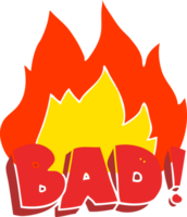 flat color illustration of Bad symbol png