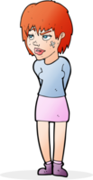 cartone animato donna con gesso su viso png