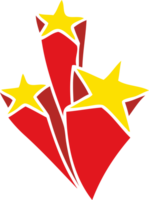 mano dibujado peculiar dibujos animados estrellas png