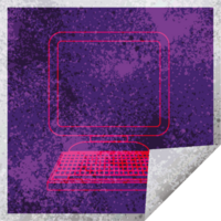 computer icon square peeling sticker   illustration png