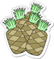 Aufkleber einer Cartoon-Ananas png