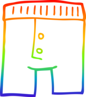 rainbow gradient line drawing of a cartoon underwear png