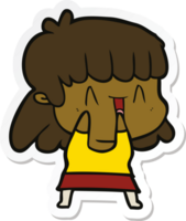 sticker of a cartoon woman png