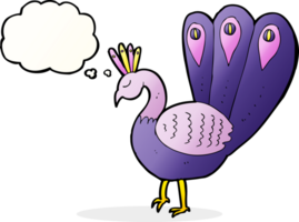 cartoon peacock with thought bubble png