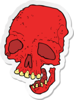 sticker of a cartoon spooky skull png