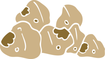 cartoon doodle boulders png