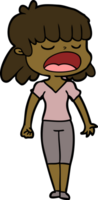 cartoon woman talking loudly png