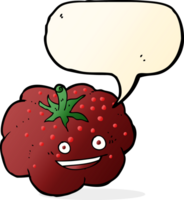 cartoon happy tomato with speech bubble png