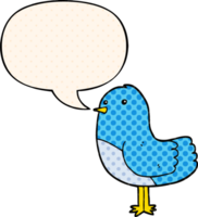 tecknad serie fågel med Tal bubbla i komisk bok stil png
