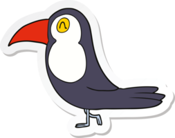 autocollant d'un toucan de dessin animé png