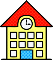 comic book style cartoon of a town house png
