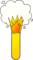 cartoon exploding chemicals in test tube png