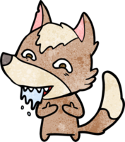 cartoon hungry wolf png