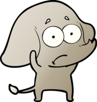 Cartoon unsicherer Elefant png